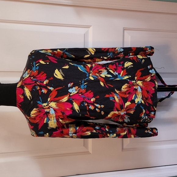 LIZ LANGE color splash open cardigan - Picture 6 of 11